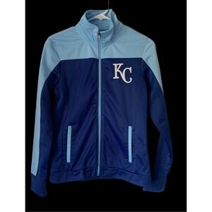 KC Kansas City Royals Womans S Genuine Merchandise Full Zip  Jacket Pockets Mock